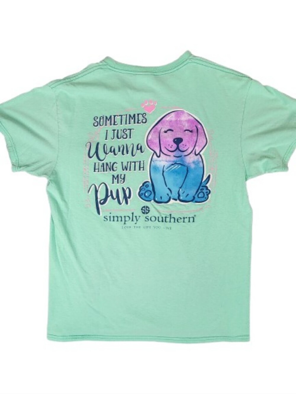 Simply Southern "Sometimes I Just Wanna Hang With My Pup" Mint Green Tee